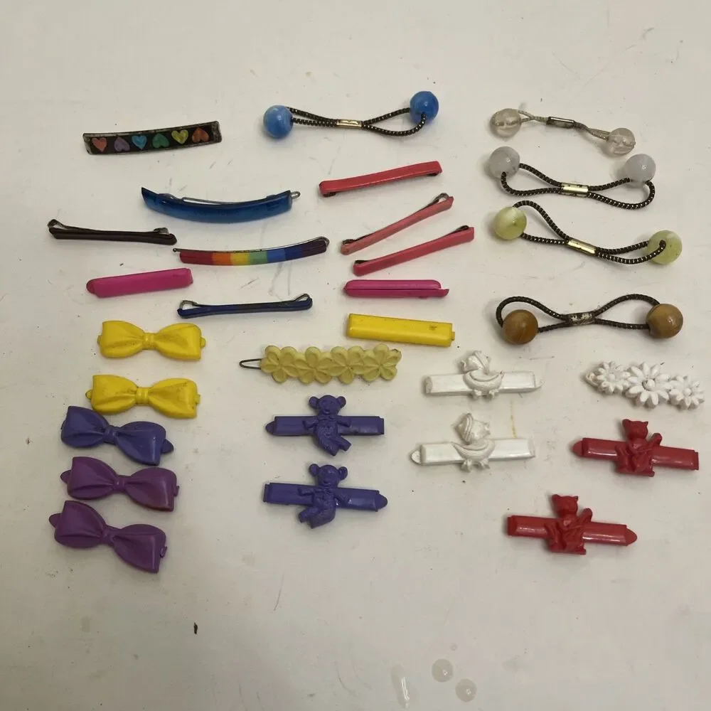 Vtg 1980's Hair Clip GOODY Hair Twin Bead Ponytail Holder 29 Pieces Mixed Lot